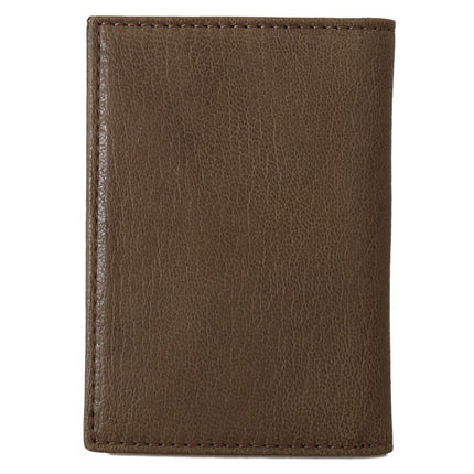 Elegante cartera de piel para hombre en marrón