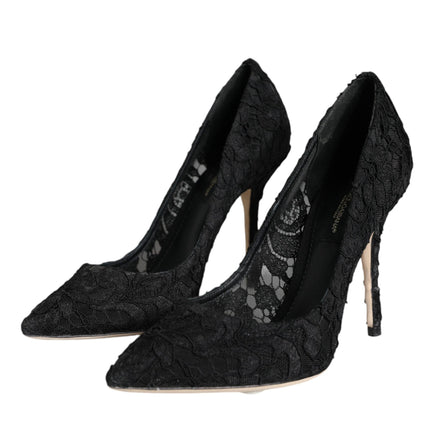 Black Taormina Lace Bellucci Pumps Shoes