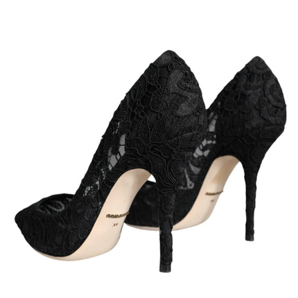 Black Taormina Lace Bellucci Pumps Shoes