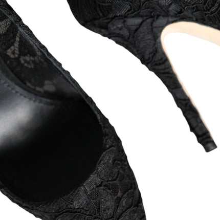 Black Taormina Lace Bellucci Pumps Shoes