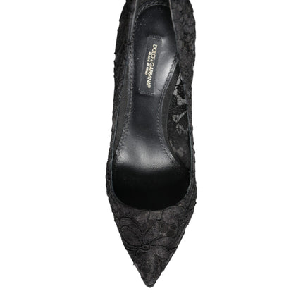 Black Taormina Lace Bellucci Pumps Shoes