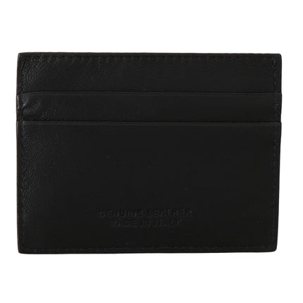 Cartera de hombre de exquisito cuero negro