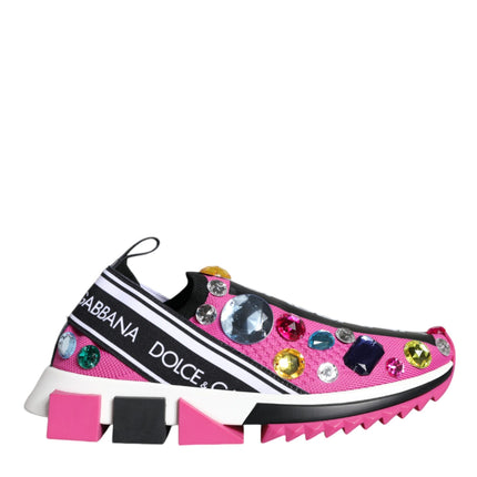 Pink Sorrento Crystals Low Top Sneakers Shoes