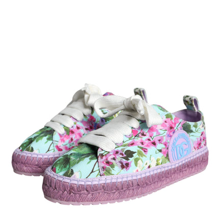 Multicolor Canvas Floral Espadrilles Sneakers Shoes