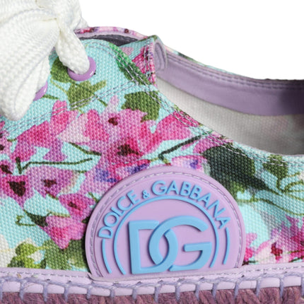 Multicolor Canvas Floral Espadrilles Sneakers Shoes