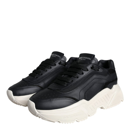 Black White DAYMASTER Leather Sneakers Shoes