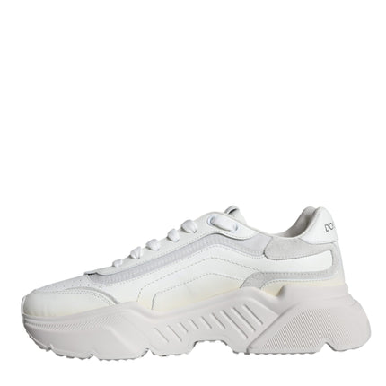 White DAYMASTER Calf Leather Sneakers Shoes