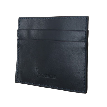 Cartera de hombre de piel azul opulenta