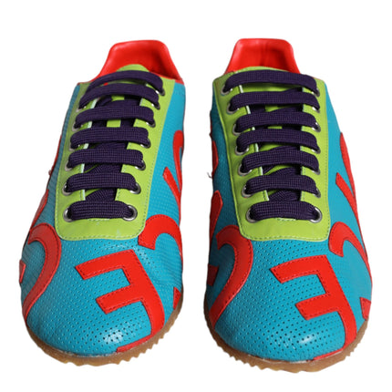 Multicolor Leather Logo Casual Sneakers Shoes