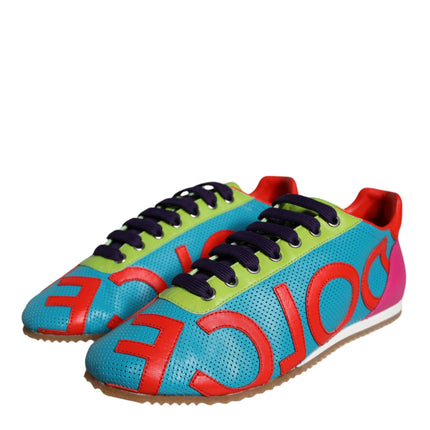 Multicolor Leather Logo Casual Sneakers Shoes