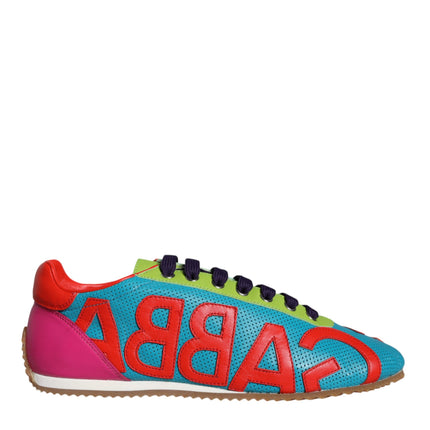 Multicolor Leather Logo Casual Sneakers Shoes