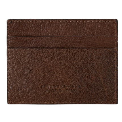 Elegante cartera de piel para hombre en marrón