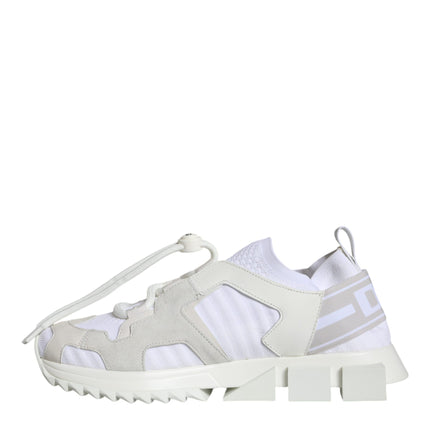 White Mesh Sorrento Trekking Sneakers Shoes