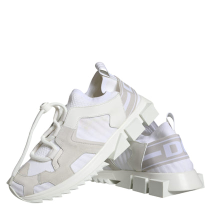 White Mesh Sorrento Trekking Sneakers Shoes