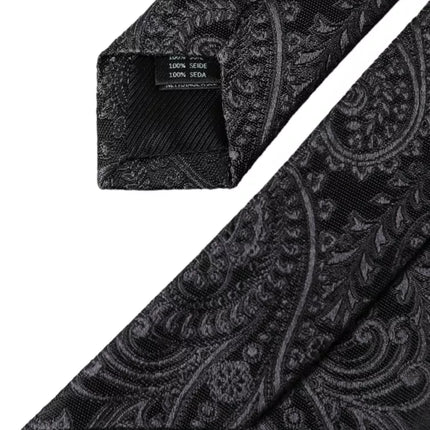 Gray Patterned 100% Silk Adjustable Men Tie