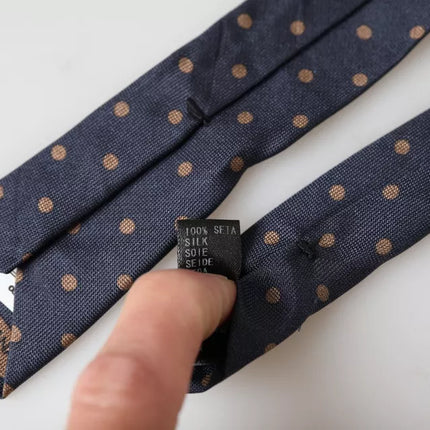 Black Dotted Fantasy Silk Adjustable Men Tie