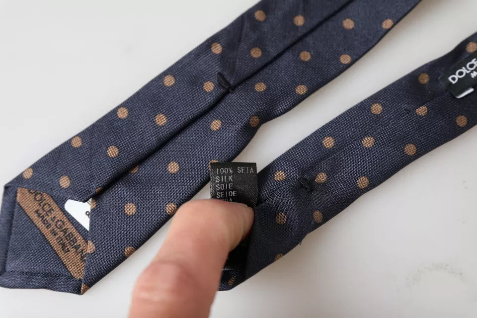 Black Dotted Fantasy Silk Adjustable Men Tie