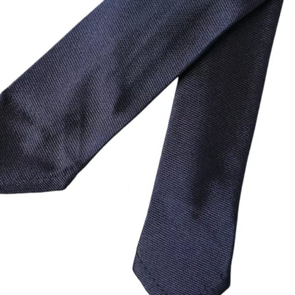 Dark Blue Silk Skinny Adjustable Tie