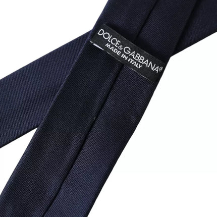 Dark Blue Silk Skinny Adjustable Tie