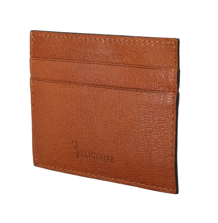 Elegante cartera de piel para hombre en marrón