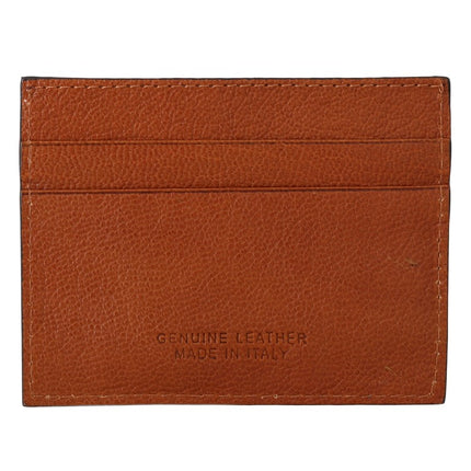 Elegante cartera de piel para hombre en marrón