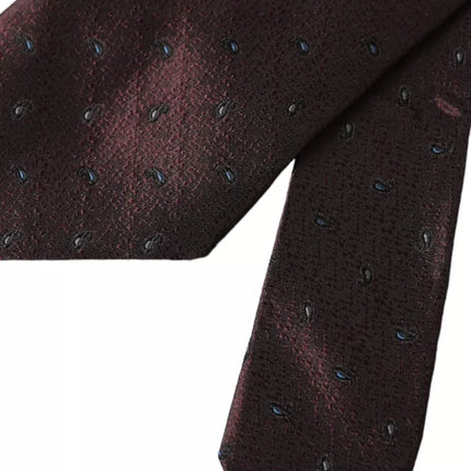 Bordeaux Fantasy 100% Silk Adjustable Men Tie