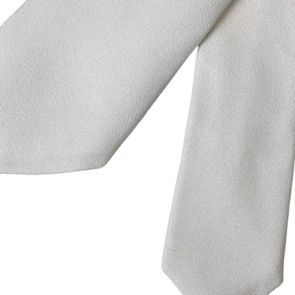 White Silk Classic Adjustable Men Tie