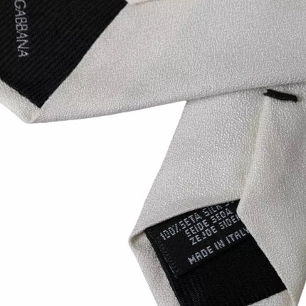 White Silk Classic Adjustable Men Tie