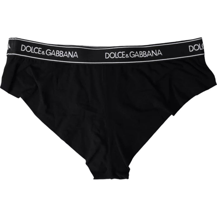 Black Modal Stretch Branded Logo Underwear