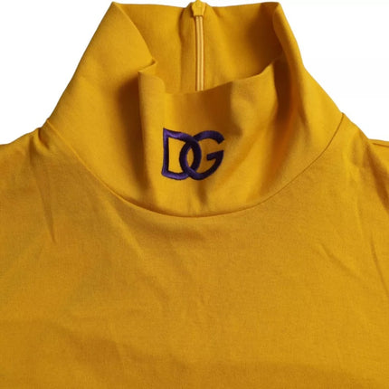 Dark Yellow Turtleneck Long Sleeves Sweater