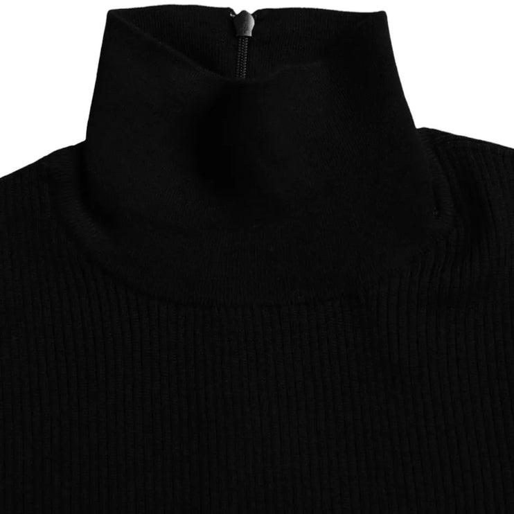 Black Wool Turtleneck Long Sleeves Sweater