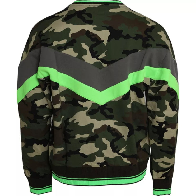 Multicolor Camouflage Sweatshirt Sweater