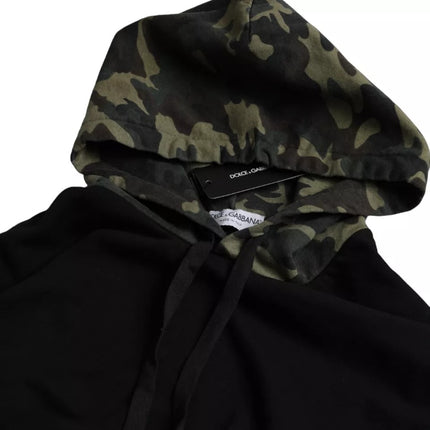 Black Camouflage Hooded Sweatshirt Sweater