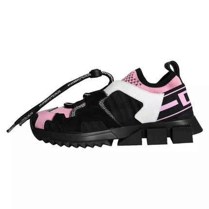 Black Pink Mesh Sorrento Trekking Sneakers Shoes