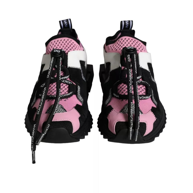 Black Pink Mesh Sorrento Trekking Sneakers Shoes