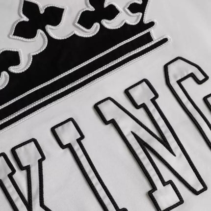 White Crown King Cotton Crew Neck Men T-shirt