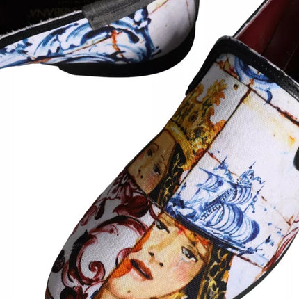 Multicolor Madonna Majolica Amalfi Men Loafers Shoes