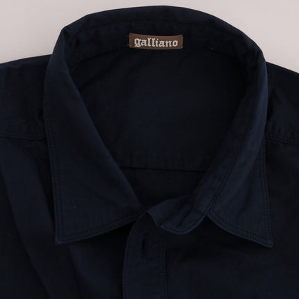 Elegant blauw katoen casual shirt