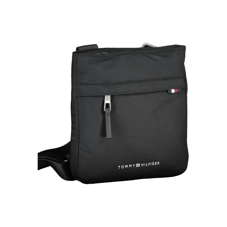 Black Polyester Shoulder Bag