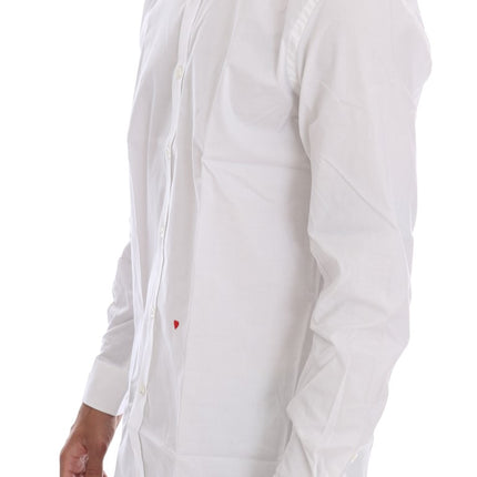 Elegant White Slim-Fit Cotton Shirt