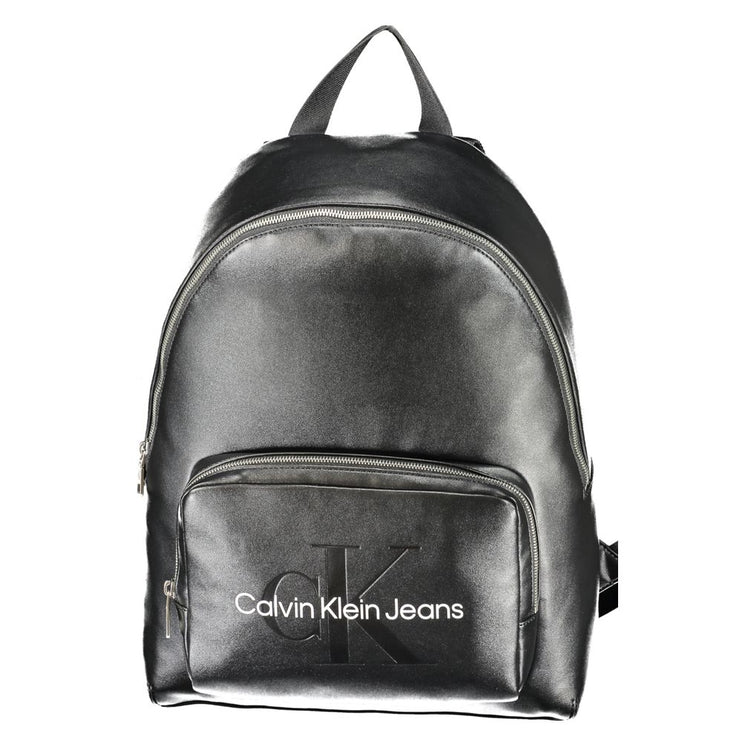 Black Polyester Backpack