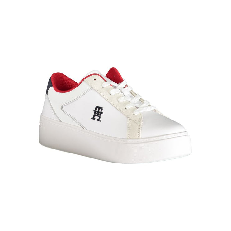 White Polyester Sneaker