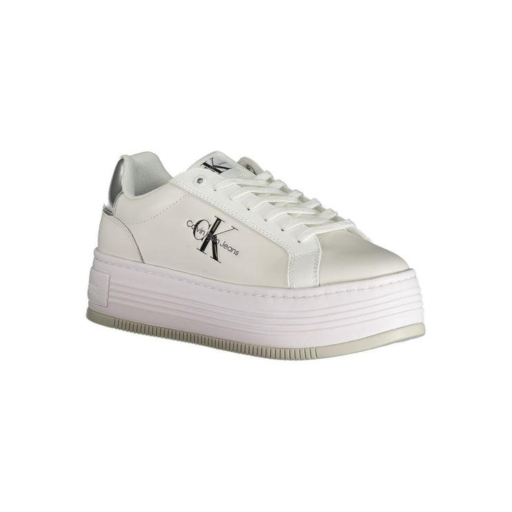 White Polyester Sneaker