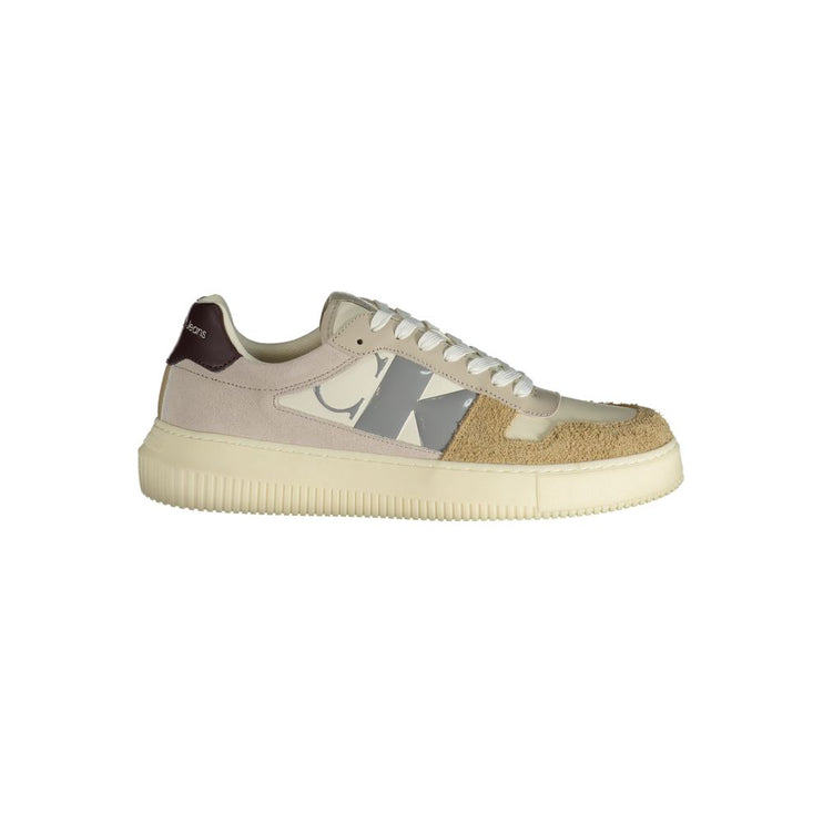 Beige Polyester Sneaker