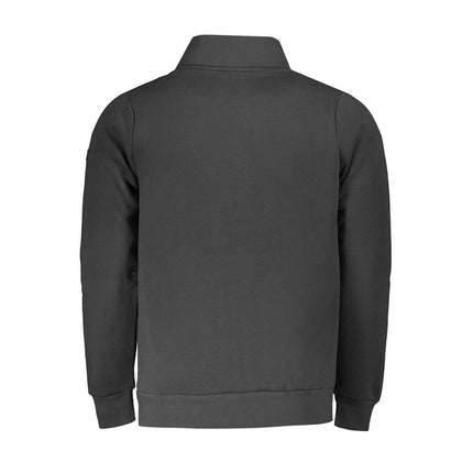 Black Cotton Men Sweater