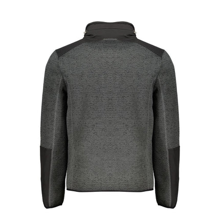 Gray Polyester Men Jacket