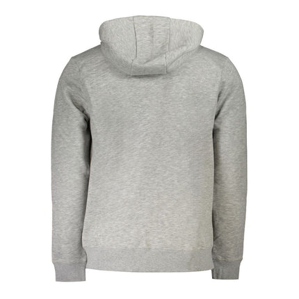 Gray Cotton Men Sweater with Hood