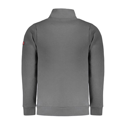 Gray Cotton Men Sweatshirt