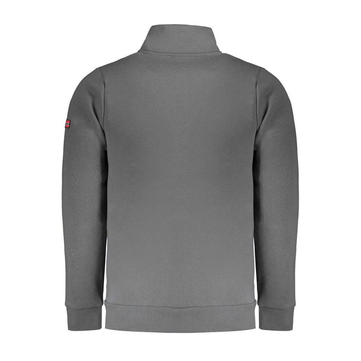 Gray Cotton Men Sweatshirt