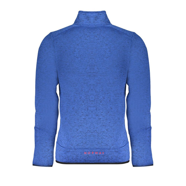 Blue Polyester Men Sweater